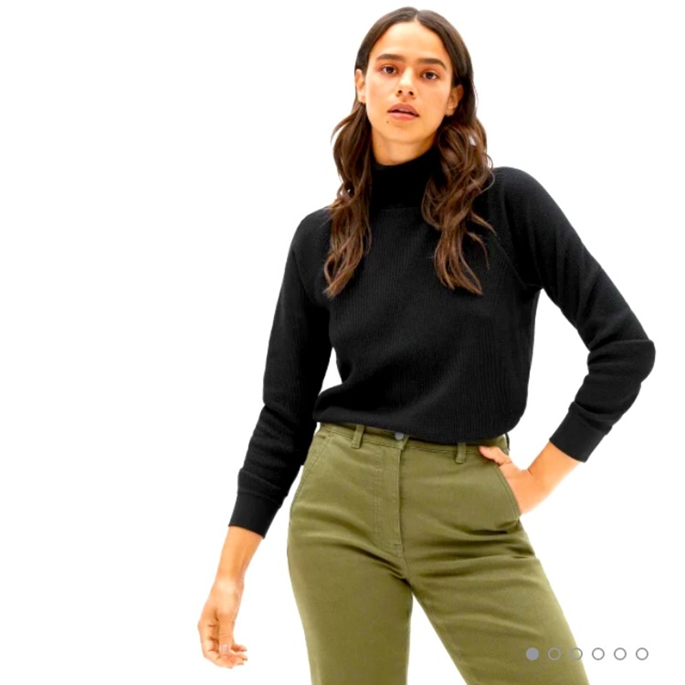 Everlane Organic Cotton Turtleneck Waffle Tee